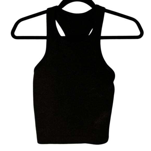 Lululemon Ebb To Street Racerback Crop Tank-Black Cropped Athletic Tank- Size 4 - Picture 6 of 11